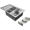 Мойка кухонная Wisent 7851-R с раздвижным коландером, сатин