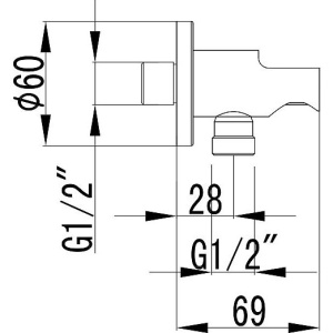 Шланговое подключение Lemark LM4785G c держателем для душа, золото