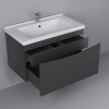 Тумба с раковиной STWORKI Хедмарк 80 антрацит