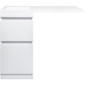 Тумба с раковиной Style Line Даллас 100 Люкс Plus напольная, белая L