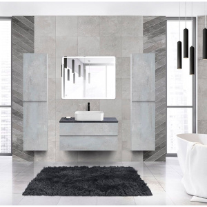 Купить Мебель для ванной Cezares Molveno 46 100 beton, со столешницей в Москве с доставкой Мебель для ванной Cezares Molveno 46 100 beton, со столешницей