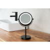 Косметическое зеркало Ridder Daisy О3111010 с подсветкой, двухстороннее, поворотное, черное матовое