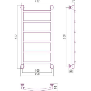 Купить Полотенцесушитель водяной Сунержа Галант + 80x40 в Москве с доставкой Полотенцесушитель водяной Сунержа Галант + 80x40
