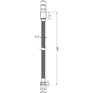 Душевой шланг Cezares Czr CZR-FMM-200-NOP черный