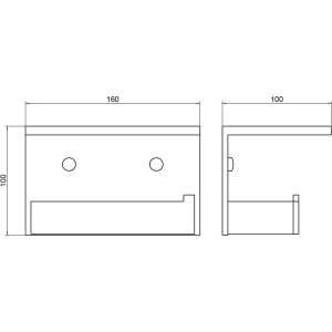 Держатель туалетной бумаги Timo Petruma 15243/00 с полкой для телефона, хром