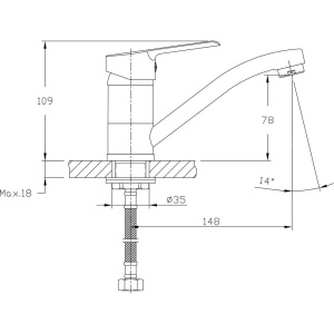 Купить Смеситель для кухни Rush Victoria VI7135-26 в Москве с доставкой Смеситель для кухни Rush Victoria VI7135-26