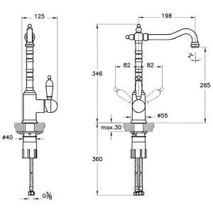 Смеситель для кухни VitrA Idealine A4215406EXP хром