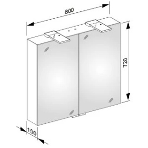 Зеркальный шкаф Keuco Royal 15 80 14403171301 белый