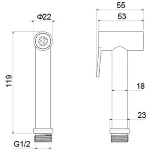 Купить Гигиеническая лейка Aquatek AQ2057MB черный в Москве с доставкой Гигиеническая лейка Aquatek AQ2057MB черный