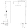 Душевая стойка Boheme Qubic 478-G shinny gold