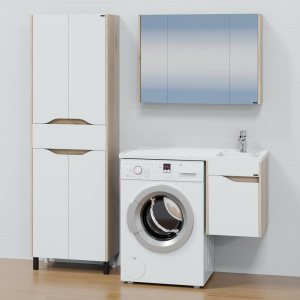 Купить Тумба с раковиной СаНта Сатурн 38 R под стиральную машину, подвесная, 1 ящик, дуб австрийский в Москве с доставкой Тумба с раковиной СаНта Сатурн 38 R под стиральную машину, подвесная, 1 ящик, дуб австрийский