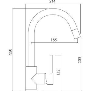 Смеситель для кухни TopZero Romeo titan 49