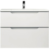 Тумба с раковиной Raval Wector 80, подвесная, белая