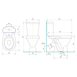 Купить Унитаз-компакт Rosa Стандарт в Москве с доставкой Унитаз-компакт Rosa Стандарт