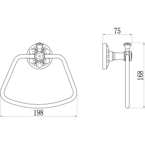 Полотенцедержатель Savol 58 b S-005860B золото