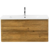 Тумба с раковиной BelBagno Albano-Cer 105 подвесная, rovere rustico