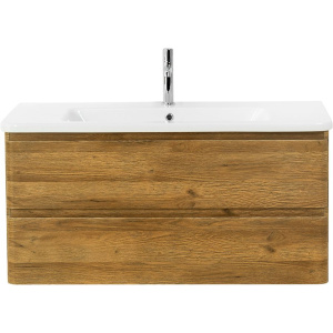 Купить Тумба с раковиной BelBagno Albano-Cer 105 подвесная, rovere rustico в Москве с доставкой Тумба с раковиной BelBagno Albano-Cer 105 подвесная, rovere rustico