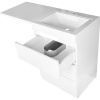 Тумба с раковиной Style Line Даллас 100 Люкс Plus, белая, 3 ящика R