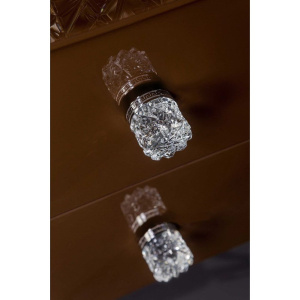 Тумба с раковиной Armadi Art NeoArt 80, шоколад с ручками Crystal хром, с ножками