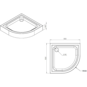 Поддон для душа AM.PM Gem W90T-401-080W 80x80