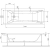 Акриловая ванна AM.PM Gem 170x70 см, с каркасом, с экраном