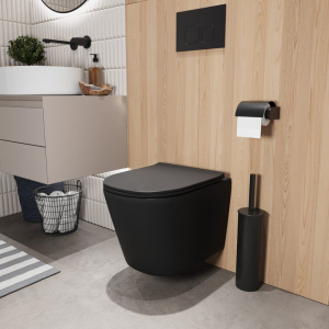 Унитаз подвесной Grossman Торнадо GR-4477BMSQ с микролифтом, черный матовый