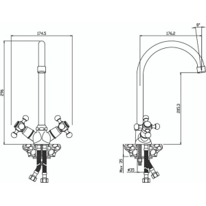 Смеситель для кухни Olive'S Girona 01431GR