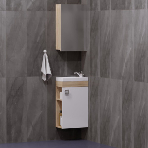 Купить Зеркало-шкаф Corozo Комо 40, сонома в Москве с доставкой Зеркало-шкаф Corozo Комо 40, сонома