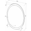 Зеркало DIWO Ярославль, 57 с подсветкой, овальное, сенсорный выключатель, в современном стиле