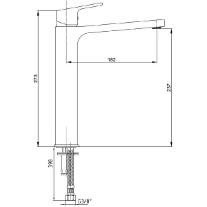 Смеситель для раковины E.C.A. Tiera 104888002EX