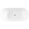 Акриловая ванна BelBagno BB411 170x80 см, отдельностоящая, овальная, со сливом-переливом, с донным клапаном