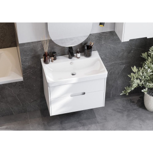 Тумба с раковиной AQUATON Оливия 70 белая матовая