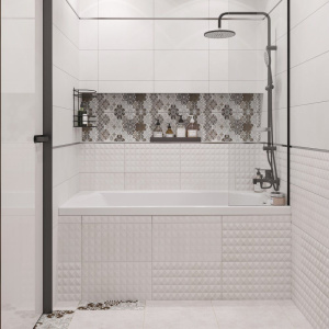 Купить Шторка на ванну DIWO Ростов 4GW015 неподвижная, 40x150, черная матовая в Москве с доставкой Шторка на ванну DIWO Ростов 4GW015 неподвижная, 40x150, черная матовая