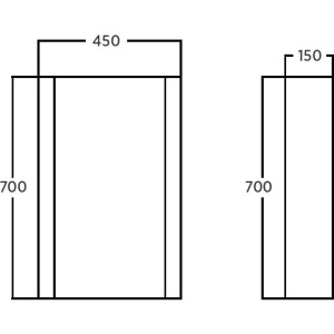 Зеркало-шкаф VOQ Bold 45 premium grey