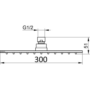 Купить Верхний душ Keuco 59986010302 30х30 см, хром в Москве с доставкой Верхний душ Keuco 59986010302 30х30 см, хром