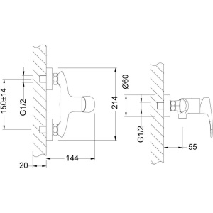 Смеситель для душа Lemark Linara LM0403C