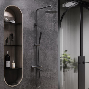 Душевая стойка Damixa Scandinavian Pure 936810300 черная матовая