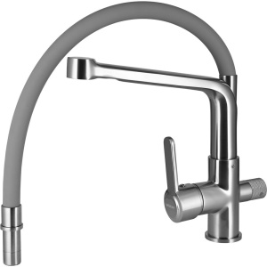 Смеситель для кухни Wisent W4755A-9 сатин, серый