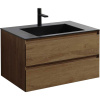 Тумба с раковиной Vincea Luka 80 2 ящика, дуб табак