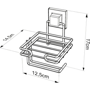 Держатель туалетной бумаги Tekno-tel EasyFIX EF275 с полкой, самоклеящийся