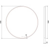 Зеркало круглое Armadi Art Vallessi 100 см, с подсветкой