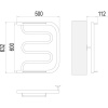 Полотенцесушитель водяной Terminus Фокстрот БШ 600x500