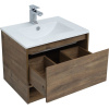 Тумба с раковиной STWORKI Карлстад 60, дуб рустикальный