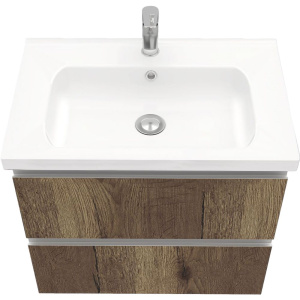 Тумба с раковиной Laparet Electra 70 подвесная, дуб рока