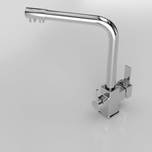 Комплект Мойка кухонная Practik PR-M 650-003 светло-серая + Смеситель MEGA Life MG-TK06 хром