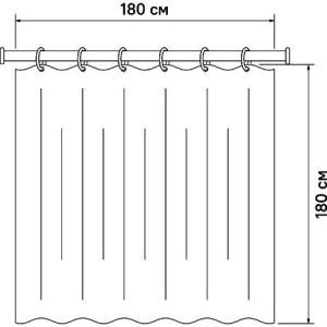 Купить Штора для ванной IDDIS Basic B59P118i11 180х180 в Москве с доставкой Штора для ванной IDDIS Basic B59P118i11 180х180