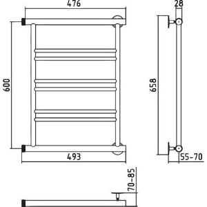 Полотенцесушитель водяной Стилье Минор 60x50 П