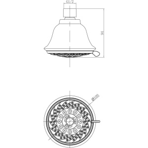 Верхний душ Lemark LM8040C