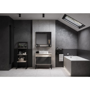 Полка AQUATON Лофт Урбан 1A255603LQX70 с полотенцедержателем