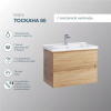 Тумба с раковиной SanStar Тоскана 80 дуб сонома светлый, раковина Santek Миранда 80